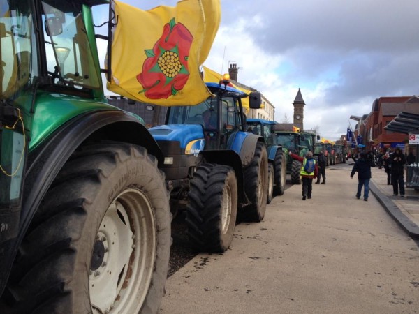 Farmers tractor rally outside County Hall
