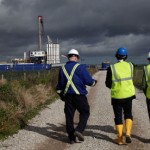 Engineers at a Cuadrilla shale fracking plant